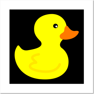 Yellow Rubber Bathing Duck Kids Toddlers Men Women Duckling Posters and Art